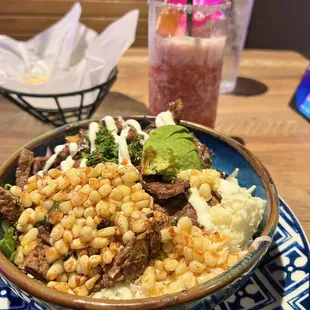 Azul bowl &amp; frozen strawberry margarita