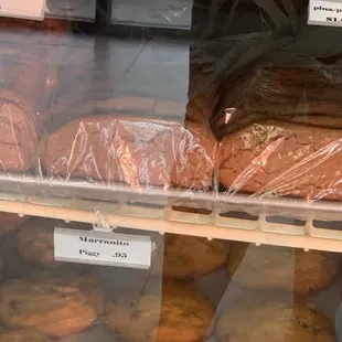 donuts in a display case