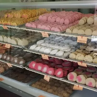 a display of donuts