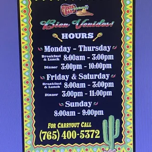 the menu