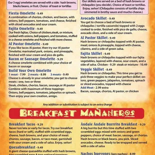 Breakfast &amp; Lunch Menu