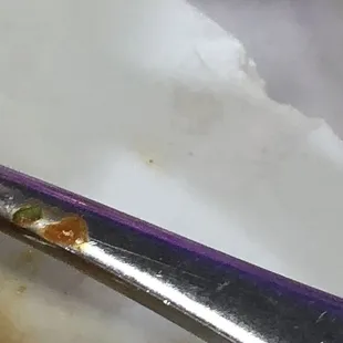 A chipped plate that my food was served on