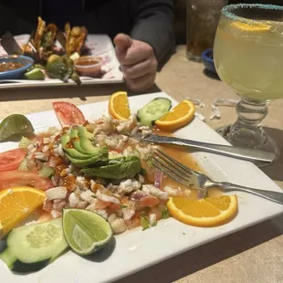 My mixed ceviche plate  it was everything!!!
