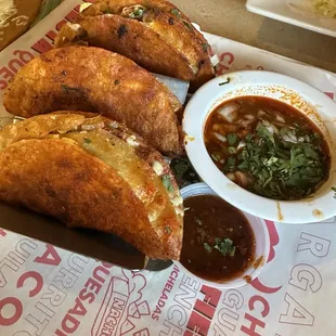 Chicken quesa-birria