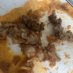 Fat that in the chili Colorado