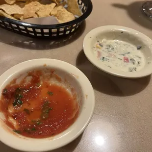 Salsa and cheese dip