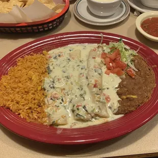 Cheese and onion enchiladas