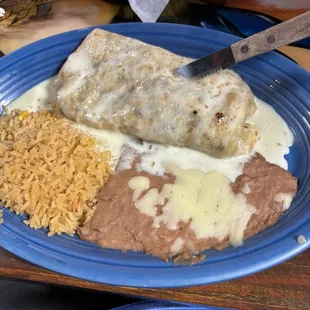 Grande loco burrito no chorizo