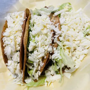 3 ground beef hard tacos a la carte
