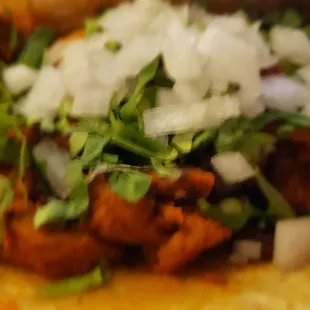a closeup of a taco