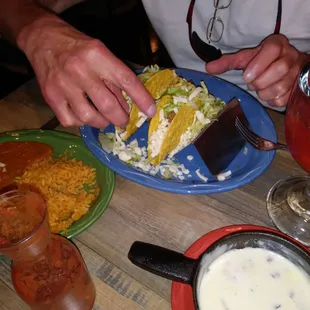 Hard shell tacos,Thues loved them.