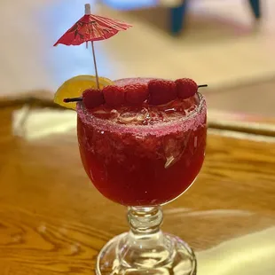 Top shelf raspberry margarita