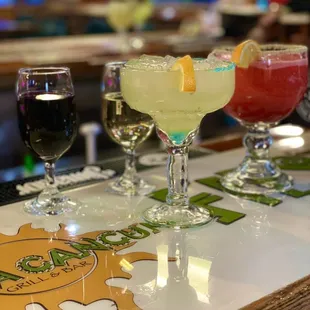 Wines and margaritas