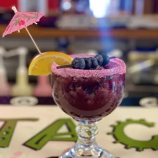 Top shelf blue berry margarita