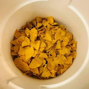 a bowl of tortilla chips