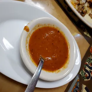 Side of Diablo sauce, aptly named
