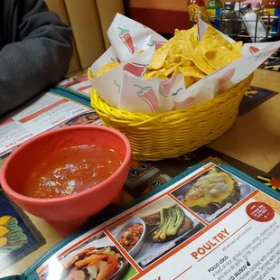 Warm tortilla chips