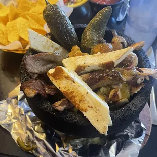 a plate of food on a table