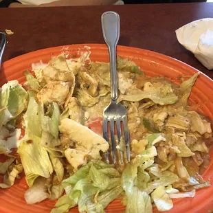 Two chicken burritos