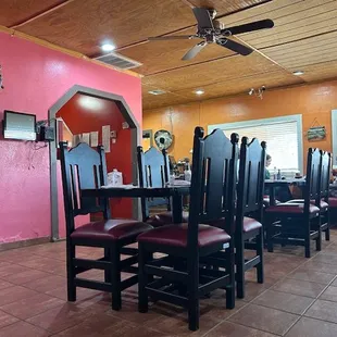 the dining room of a mexican restaurant