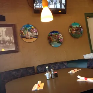 Cozy seating with only 7 booths in first room