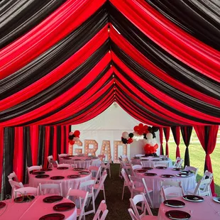 Grad setup with draping