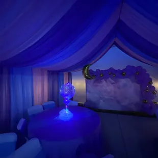 Drapery, party decor, baby shower, valley area