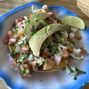 Shrimp tostada - -