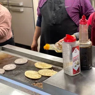 Delicious home made gorditas, this blue corn home made tortillas are mind blowing...