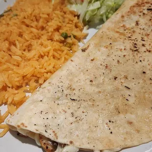Mushroom quesadilla