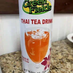a can of thai tea drink