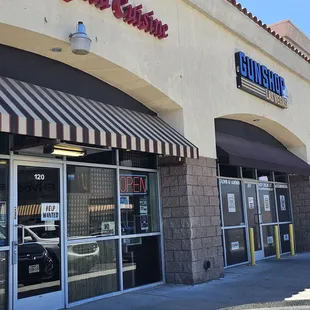 the front of the restaurant