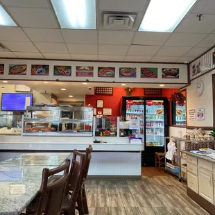 the inside of a restaurant