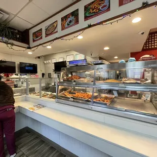 a woman ordering food