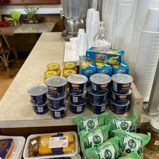 a variety of food items