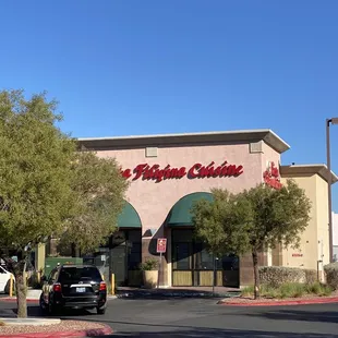 the front of the restaurant