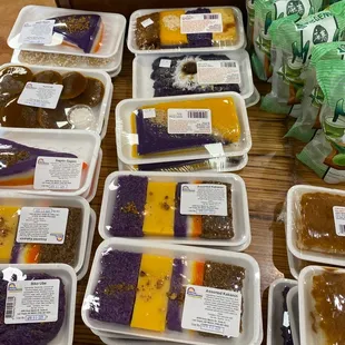 a variety of desserts