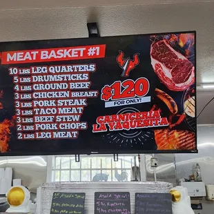 Meat Basket #1. First Great Deal. 35 lbs of every type of meat listed here for that great price. Can&apos;t beat that.