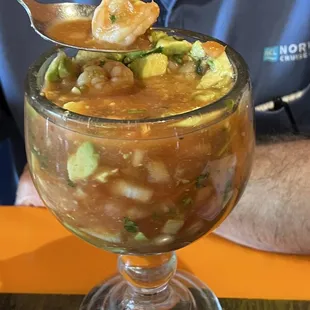 Shrimp cocktail soup