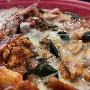 a close up of a plate of food