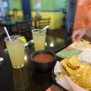 Complimentary chips and salsa