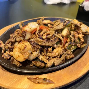 Shrimp Fajitas &amp; Steak