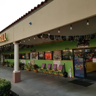 Main entrance to restaurant