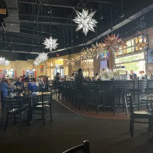 Dining room and bar.