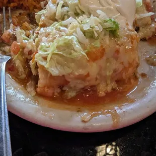 Enchilada with a "sweet sauce"