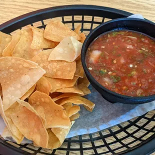 No more complimentary (semi-stale) chips and salsa if you dine there. Now $1.25.
