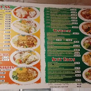 Menu as of 1/7/24