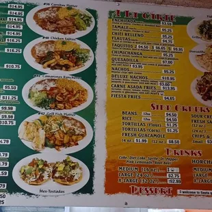 Menu as of 1/7/24