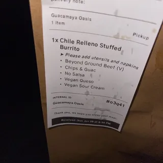 #12. Chili Relleno Burrito