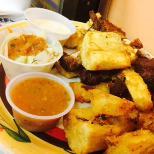 Yucca and chicharron